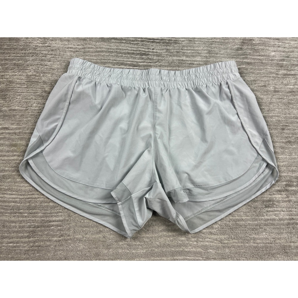 Jockey Shorts Womens XL Gray Athletic Dolphin Hem Mesh Trim Elastic Waist Active